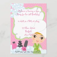 Girl Spa Birthday Party invitation