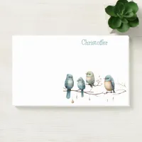 Whimsical Birds on Branches Timeless Elegance Post-it Notes