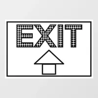 Personalized Exit Floor Sign Floor Decals