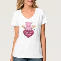 Pig Valentine's Day Hog's and Kisses T-Shirt