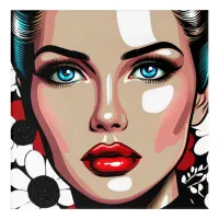 Pop Art Ai Comic Book Woman's Face