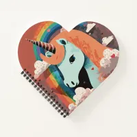 Unicorn under Rainbow & Among Hearts Notebook