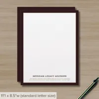 Burgundy Gold Professional Letterhead