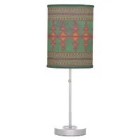 Southwest Sagebrush Green Geometric Design  Table  Table Lamp