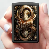 Steven Golden Eagle Soaring Zippo Lighter