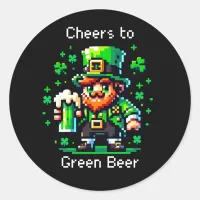 St Patrick's Day Leprechaun | Cheers to Green Beer Classic Round Sticker