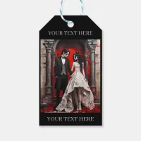 Goth Wedding Couple Leaving the Church Gift Tags