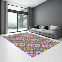 My Heart is Filled with Flowers Photo Collage Rug
