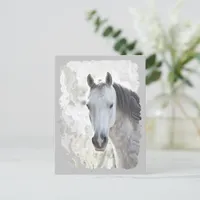 White dream horse postcard