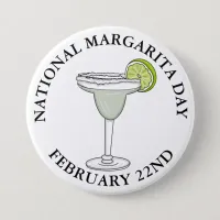 National Margarita Day February 22nd Button