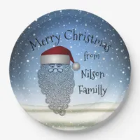 Festive Chritsmas Party Funny Cute Santa Claus  Paper Plates