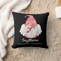 Gnome Sagittarius Astrology Sign Angel Throw Pillow