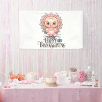 Cute Thanksgiving Turkey Banner