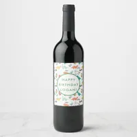 Dinosaur Birthday Party Photo Wine Label