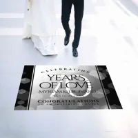 Elegant 70th Platinum Wedding Anniversary Floor Decals