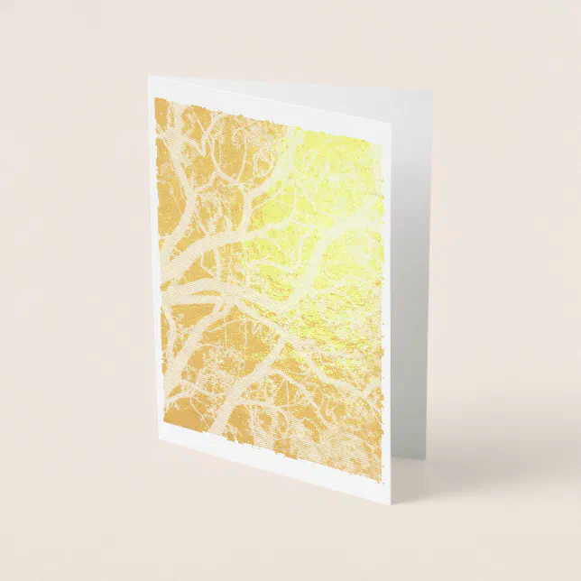 Happy New Year 2023 golden tree - golden tree Foil Card