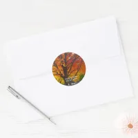 Autumn Leaves Wedding Stickers