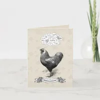 Mathemachicken Funny Math Chicken Pun Joke Card