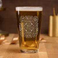 Celtic Knotwork Cross Pint Glass