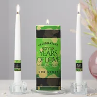 Elegant 66th Titanite Wedding Anniversary Unity Candle Set