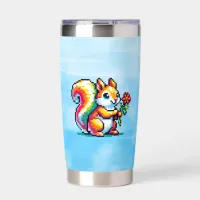 Cute Squirrel Pixel Art Personalized  Insulated Tumbler