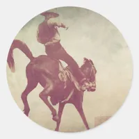 Bucking Bronco Classic Round Sticker