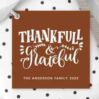 Thanksgiving Thankful & Grateful Fall Harvest Favor Tags