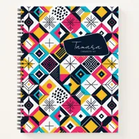 Retro Geometric Abstract Pat#12 Multi Color ID1067 Notebook