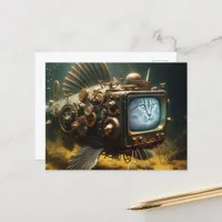 Steampunk Cat Fish Postcard