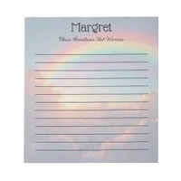 Colorful Rainbow Customizable Name & Quote Notepad