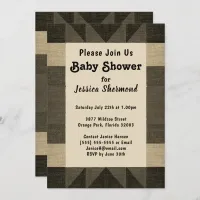 Aztec Tribal Abstract Antique Baby Shower Invitation