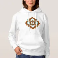 Southwest Mountain Peaks Geometric Design Womens Hoodie