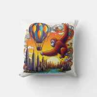 Jungle Harmony: Orangutan-Inspired  Throw Pillow