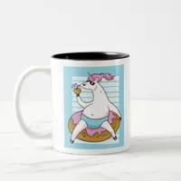 Summer Unicorn Two-Tone Coffee Mug