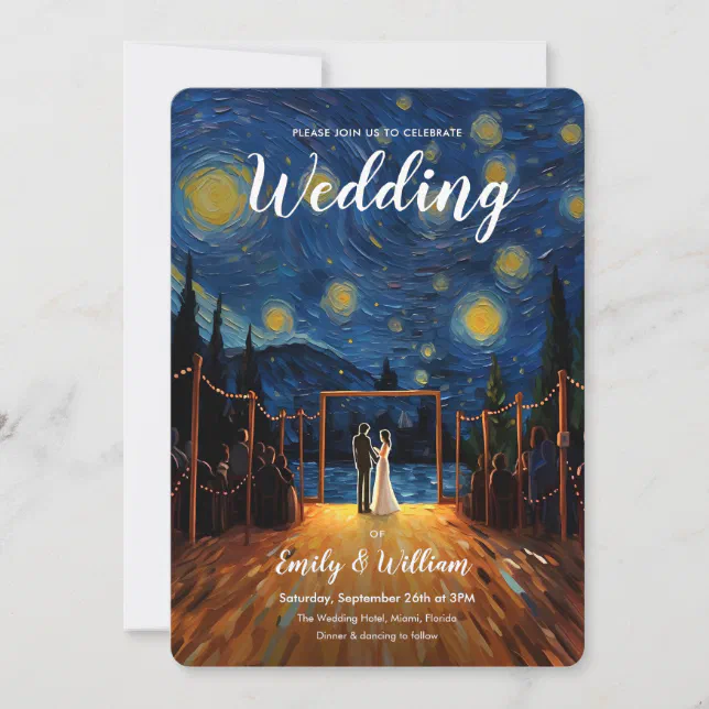 The Starry Night Wedding Day | Wedding Invitation