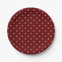 Simple & Classy White Spots on Red Paper Plates