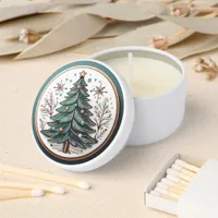 Happy Holidays Christmas Tree ID1082 Mini Candle Favors