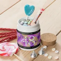 Elegant 48th Amethyst Wedding Anniversary Candy Jar