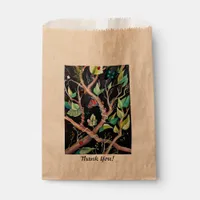 Leaves and butterflies painting favor bag