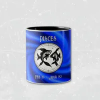 Zodiac Blue Galaxy Pisces Mug