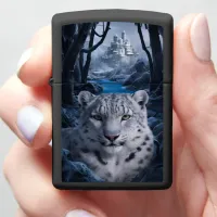 Snow Leopard's Winter Watch Zippo Lighter