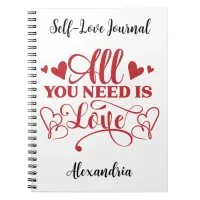 All You Need Is Love Typography Notebook