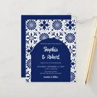 Budget Mexican Blue Talavera Tiles Wedding