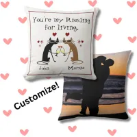 You're My Riesling for Living Throw Pillow