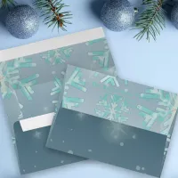 Blue Teal Winter Wonderland Envelope