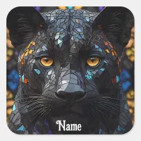 Black Panther Portrait  Square Sticker