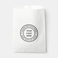 Custom White Thanks for Your Order Business Logo Favor Bag