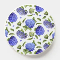 Blue Hydrangea Flowers Botanical Art PopSocket