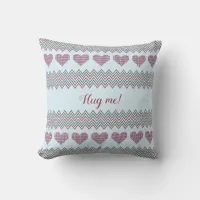 Zigzag Hearts Throw Pillow