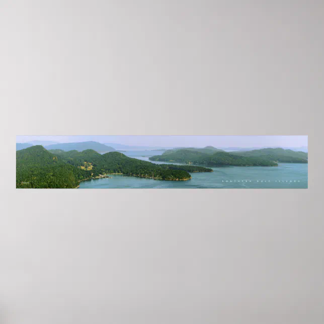 Southern Gulf Islands as seen from Mount Galiano Poster